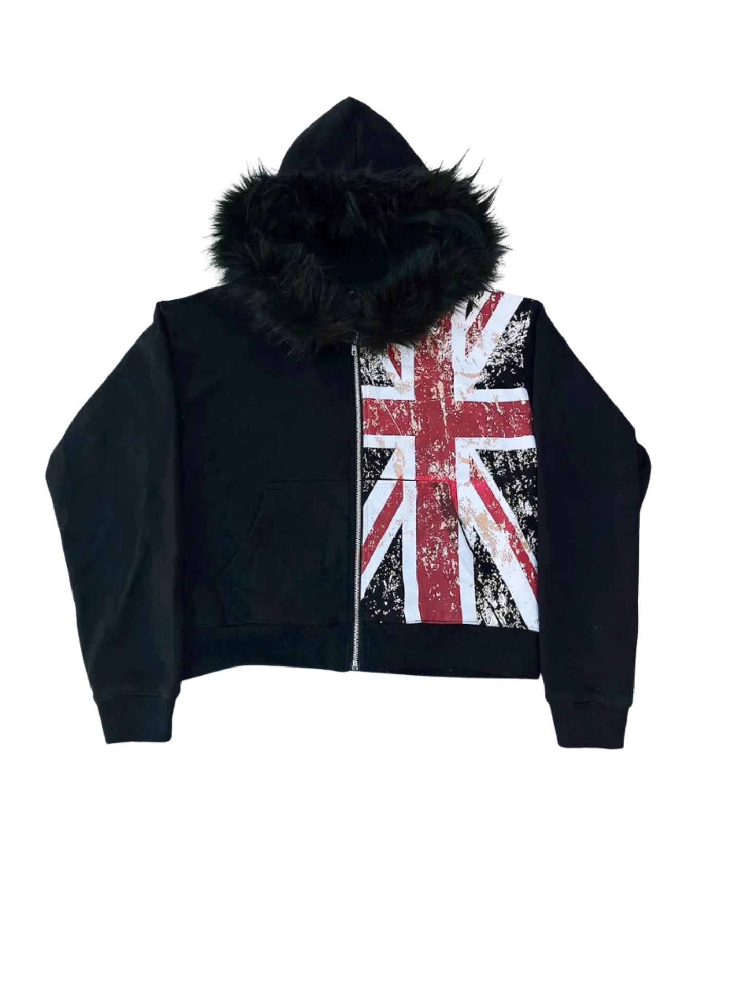 uk fur zip up