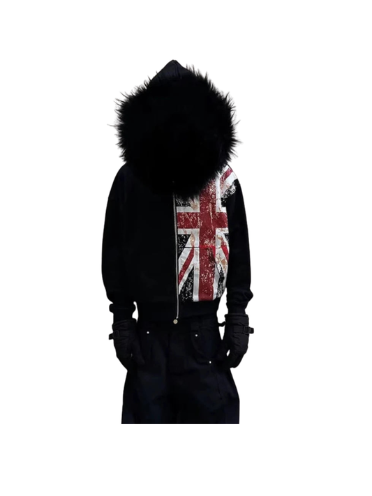 uk fur zip up